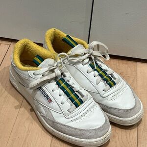 Reebok White and Yellow Sneakers